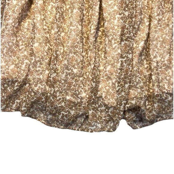 Free People Womens Beige Pennie Floral Ruffle Long Sleeve Mini Dress Size S - Picture 3 of 14